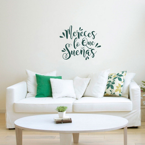 Imagen 2 de 2 de Vinilo Para Pared Frase Adhesivo Calco 60 X 60cm Personaliz.