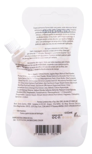 Oceane Mask Scrub Purifyng Esfoliante