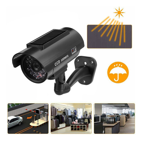Solar Camara De Seguridad De Simulada Impermeable Con Led
