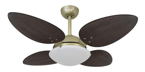 Ventilador De Teto Volare Gold Palmae 4 Pás Tabaco 110v