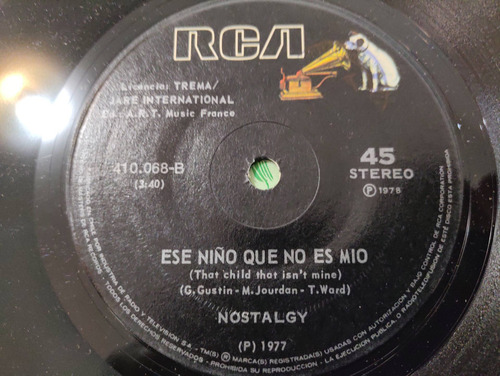 Vinilo Single De Nostalgy -that Chid Isnt ( B114 (Usado)