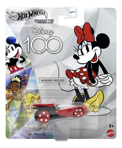 Hot Wheels Character Cars Disney 100 Minnie Mouse Color Negro