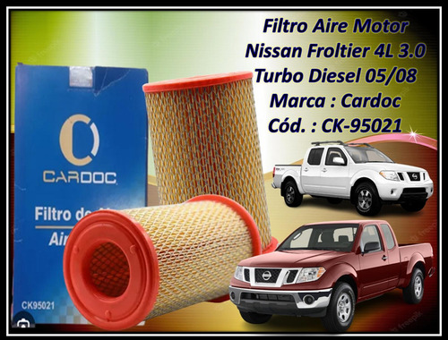Filtro Aire Motor  Nissan Froltier 4l 3.0 Turbo Diesel 05/08