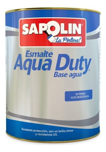 Aqua Duty Esmalte Base Agua 1/4 - Gal  Color Negro