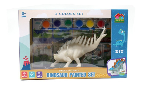 Dinosaurio Jurassic Pintar X1 Colores Pintura 88004 Juguete