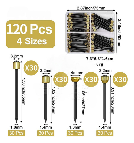 120PCS Clavos para Colgar Cuadros, 4 Tamaños de Clavos para Colgar Cuadros para Decoración de Paredes Kit de Marcos para Colgar Espejos Herramienta para Colgar Cuadros
