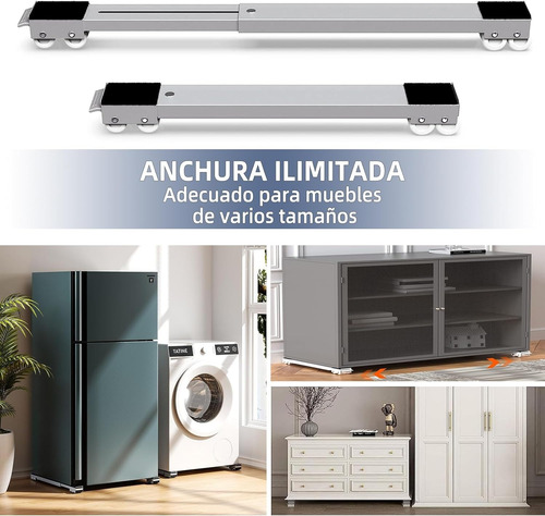 Base Soporte Ajustable Con Giratorias Ruedas Para Lavadora