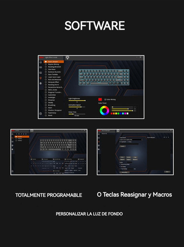 P Teclado Mecânico Sem Fio Rk Royal Kludge Rk71 2.4g