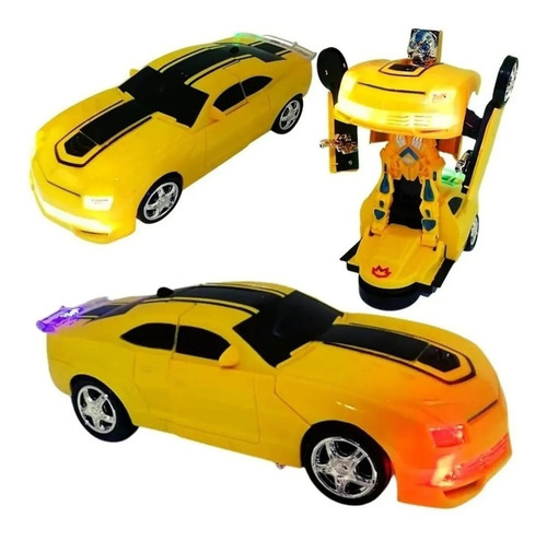 Robot Carro Transformers Camaro Bumblebee Luces Sonido 8991