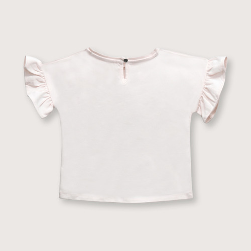 Polera De Bebés Vuelos En Mangas Rosado (6m - 4a)