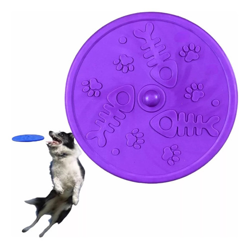 Juguete Disco Volador Para Mascotas Frisby Goma Resistente