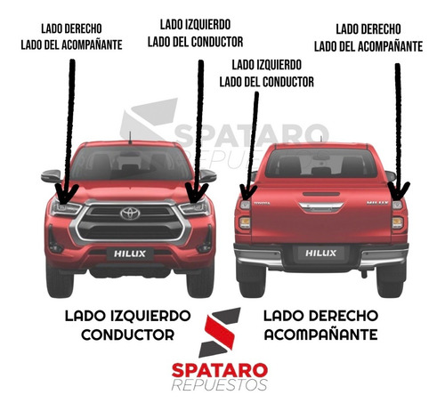 Imagen 2 de 3 de Barrero Trasero Hilux 2019-2021 Srv-srx Izquierdo Tailandia