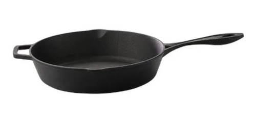 Frigideira Ferro Líder Com Tampa De Vidro 26cm Cor Preto