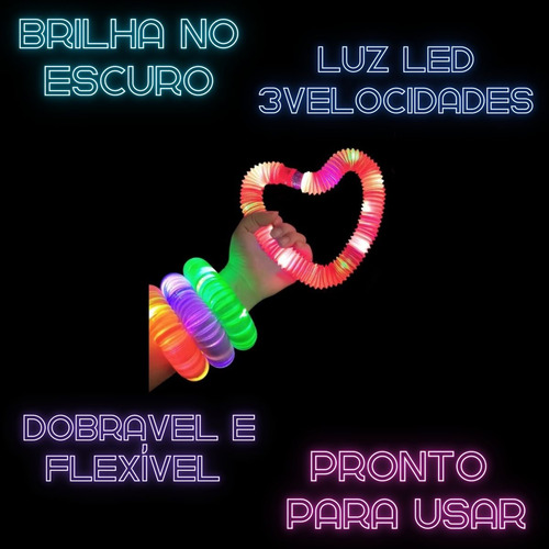 Kit Carnaval Bloquinho Folia Festa Led Neon Luzes Adereços
