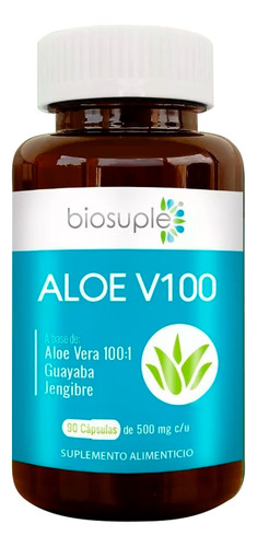 Aloe Vera Biosuple Auxiliar Digestivo Y Colitis 90caps 500mg