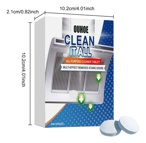 Tabletas Efervescentes Limpiadoras De Aceite De Cocina 3d Pa