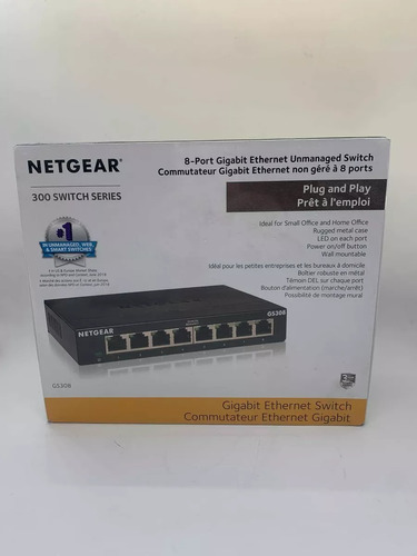 Switch Netgear 8 Puertos Gigabit Ethernet Gs308