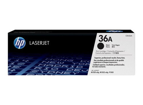 Imagen 2 de 4 de Toner Original Hp 36a (cb436a) P/ Hp Laserjet / Negro