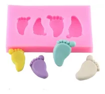 Comprar Molde Silicona Piecitos Bebe Mini Fondant Porcelana Fria 