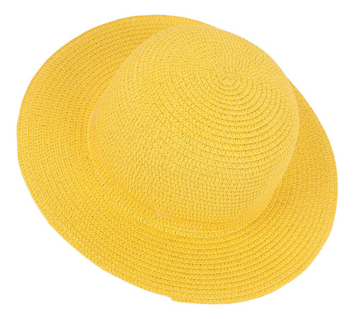 Sombrero De Paja Para El Sol, De Ala Ancha, Tejido Ligero, P