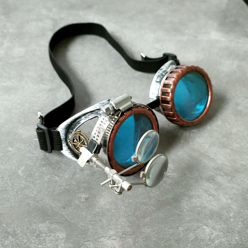 5 Mujeres Hombres Steampunk Gafas Fiesta Lupa Ocular Foto