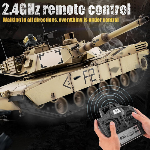 Rc Tanques Us M1a2 Abrams Ejército Tanque, Henglong 1: 16...