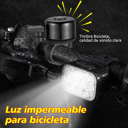 Leyi® Luz Bicicleta Recargable Usb Delantera Y Traser 10+10 Led Lámparas Luz Para Bicicleta Impermeable 8 Modos Lampara Bicicleta Usb Recargable Delantera Y Trasera Linterna Kit Color Negro