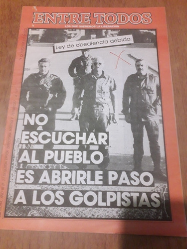 Revista Entre Todos 1987 Carapintadas Aldo Rico Militares 