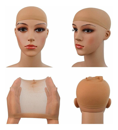 Miayon 20pcs Nude Wig Cap Unisex Natural Nylon Wig Caps For