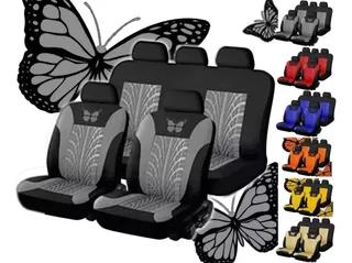 Cubre Asientos Coche Estilo Mariposa Grueso Universal 9pzs