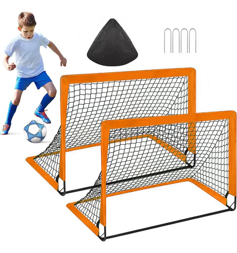 2 Juego De Porterías De Fútbol Portátil Para Niños 120*90cm