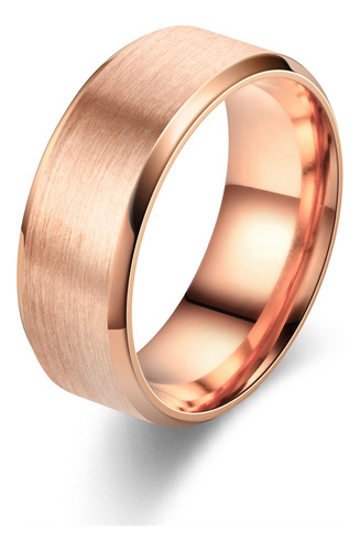 Anillo Titanio Acero Inoxidable 8mm Hombre Mujer Moda