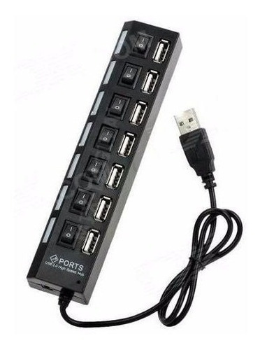 Hub Usb Multiplicador 7 Puertos Usb 2.0 C/ Switch Onoff Hub5