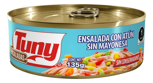 6 Pza Ensalada De AtĂșn Tuny Light Sin Mayonesa 135 G