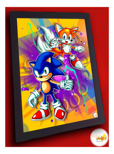 Imagen 1 de 6 de Cuadros De Sonic The Hegdehog - Dibujart