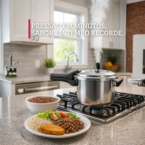 Panela De Pressão Fechamento Externo 4,5L Polido Nacional