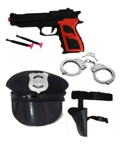 Comprar Policial Kit 1 Quepe + 1 Coldre + 1 Pistola + 1 Algema