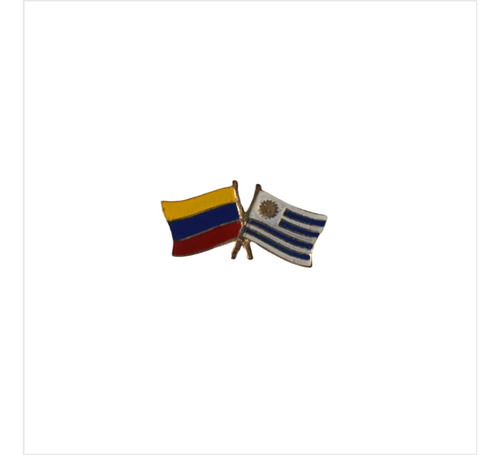 Pin Metálico Bandera Estados Unidos Uruguay Amistad Curso