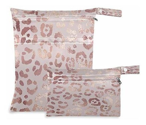 Bolsas Húmedas Reutilizables | Estampado Leopardo Rosa |