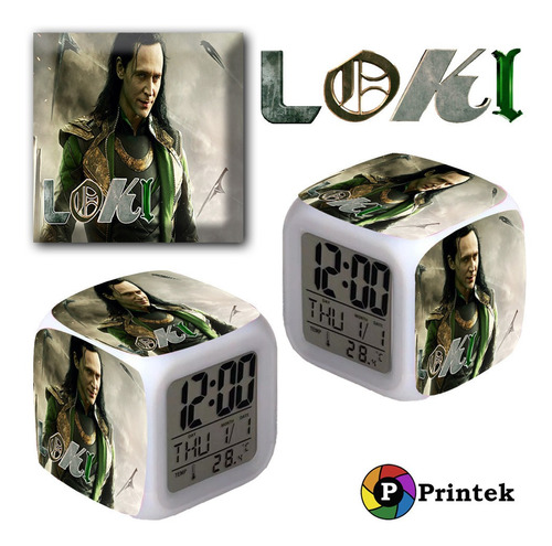 Reloj Despertador Iluminado Loki - Varios Modelos - Printek