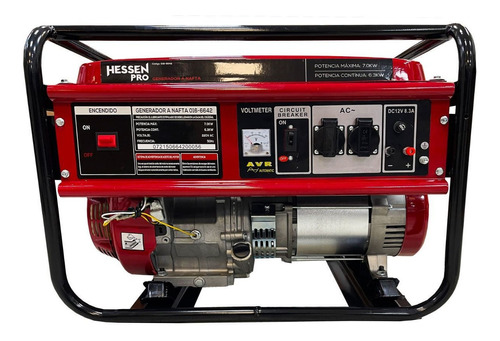 Generador Hessen Pro 7000w Monofasico 220v Motor 4 Tiempos -