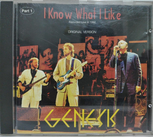 Genesis- I Know What I Like -recorded Live In 1992 Part 1 Cd