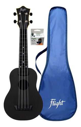 Ukulele Soprano Flight Tus35 Pack Con Funda Y Afinador Msi