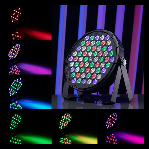 Kit 4 Canhão Refletor 60 Leds Par 80w Rgb Iluminação Dj Dmx