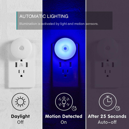 Luz Nocturna Con Sensor De Movimiento, Luz Nocturna Led Ench