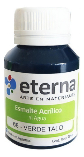 Esmalte Acrilico Al Agua Eterna X 37ml Color del óleo 68 VERDE TALO