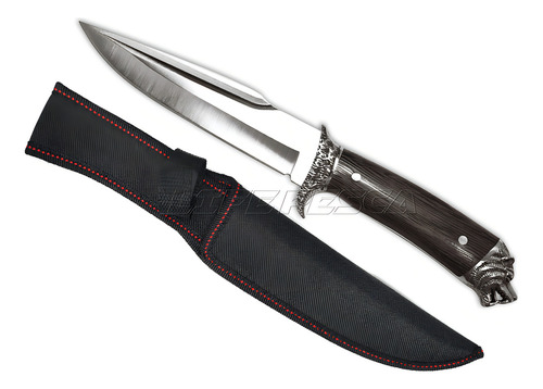Faca Esportiva Taue H6 Full Tang Cabeça De Lobo (32,8cm)