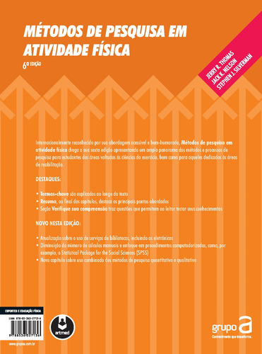 Métodos de Pesquisa em Atividade Física, de Thomas, Jerry R.. Editorial Artmed Editora Ltda., capa mole em português, 2012
