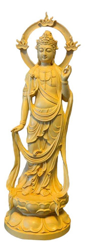 Escultura De Bodhisattva Con Estatua De Buda Tallada A Mano