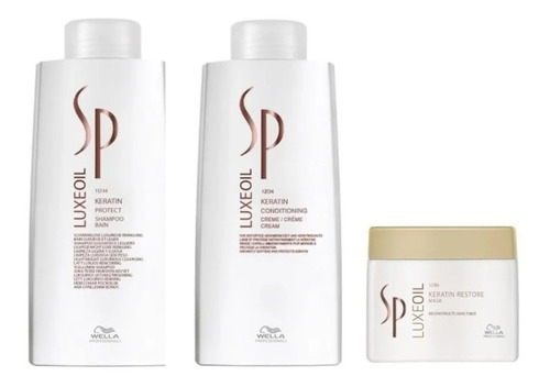 Wella Sp Luxe Oil - Kit 3 Produtos Gde Completo Original